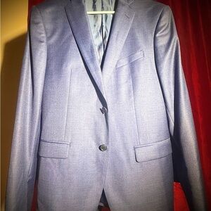 John Varvatos U.S.A Lot, Men's Steel blue & Charcoal Gray Wool Suit Jacket (42R)